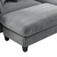 Canapé modulaire en L de 83 po avec canapé L 83 po avec grand espace de rangement, repose-pieds mobile et six coussins décoratifs pour le salon, gris-1662430906