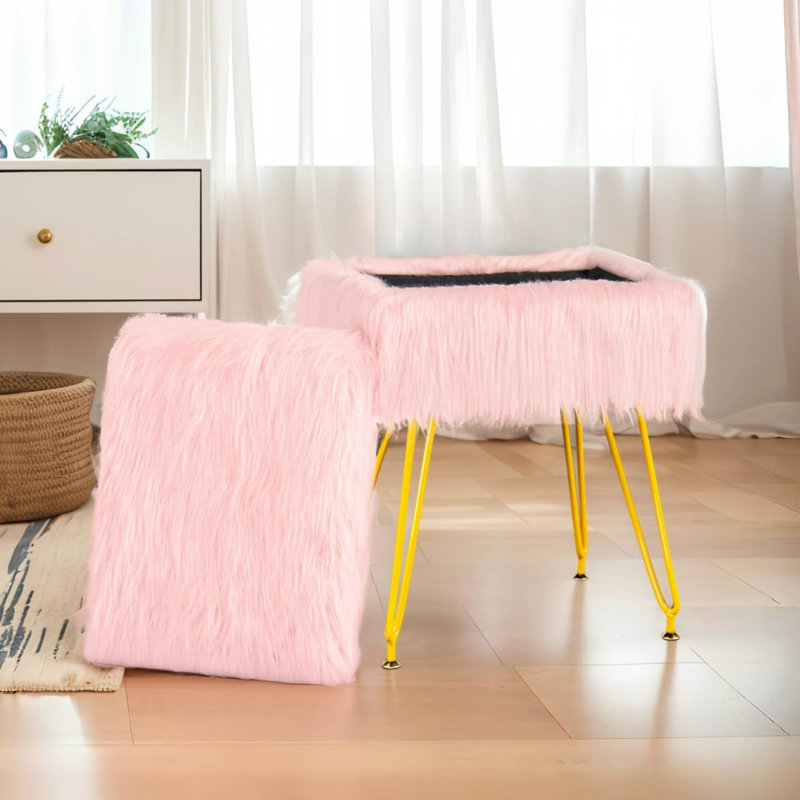 Tabouret de coiffeuse, Rose