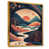 Toile avec cadre flottant or