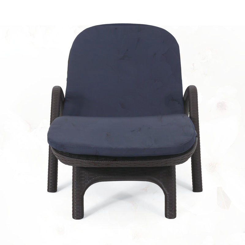 CHAISE Longe avec coussin, Marine