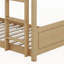 Lit superposé simple au-dessus d'une chambre simple avec tête de lit, pied de lit et garde-corps, échelle-107313349