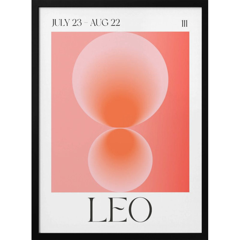 "Leo", reproduction d'art encadrée, H 20 po x l 16 po