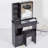 Small Size Left Drawer Desktop Vanity Table + Cushioned Stool, 2 AC+2 USB Power Station, Hair Dryer Bracket, Extra Large Touch Control Sliding LED Mirror, Tri-Color Switching, EPA,GCC,UL Certificate-106678272