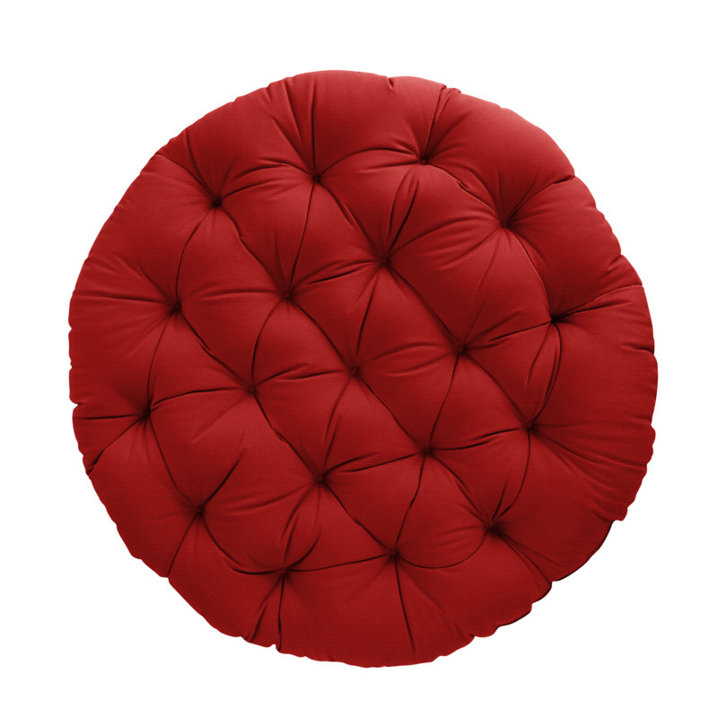 Coussin intérieur / extérieur Sunbrella Papasan, Toile Sunbrella® rouge Jockey, L 44 po x P 44 po, Polyester
