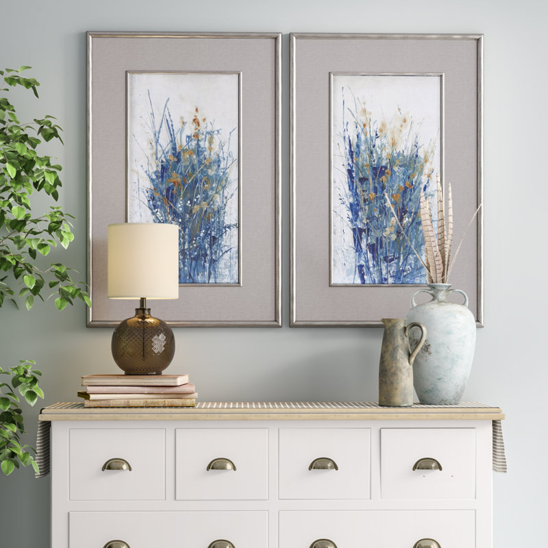 " Indigo Florals " 2 - Pieces