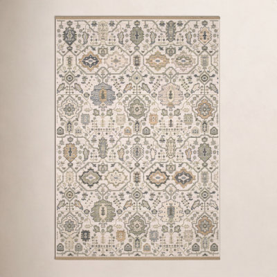 Abena Ivory Gold Oriental Wool Rug