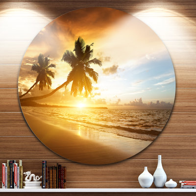 Seascape 'Caribbean Seashore Sunset' Photograph