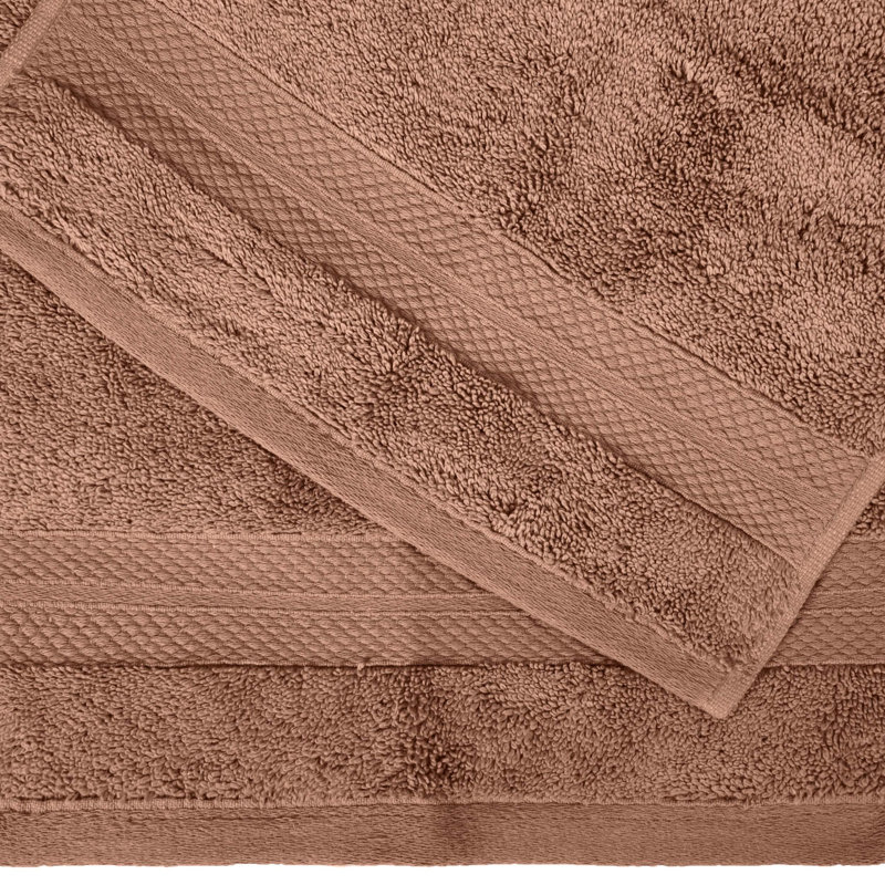 Collection de serviettes finlandaises en peluche 100% turque, Taupe, Ensemble 6 serviettes de bain