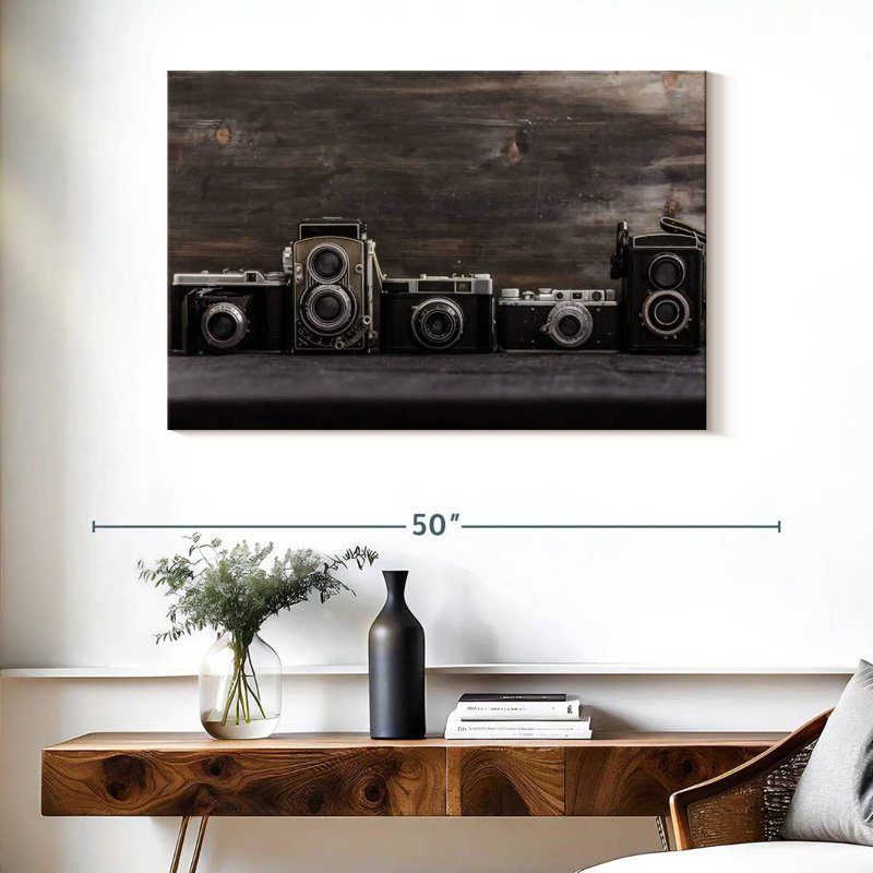 Collection d'appareils photo vintage Senne, H 26 po x l 39 po
