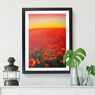 Leighan Poppy Flower Field Painting Vol.2 - Single Picture Frame Print