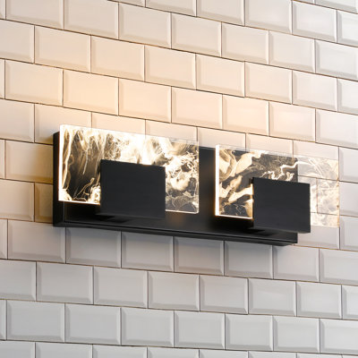 2-Light Modern Bathroom Vanity Light