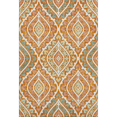 Premium Machine Washable Lisse Orange Rug