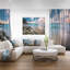Gloomy Tropical Sunset Beach - reproduction de photo sur toile tendue-135297800-150820798