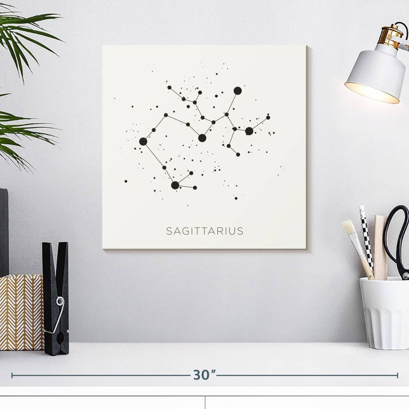 Constellation du zodiaque Javetta Sagittaire, H 16 po x l 16 po