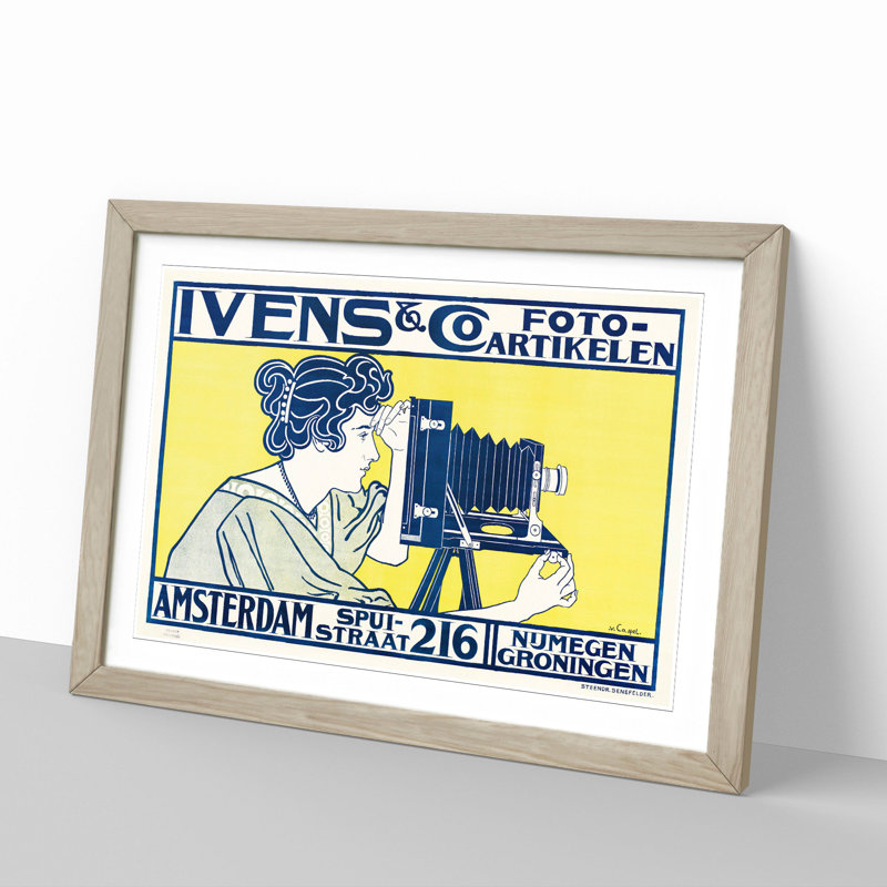 Ivens and Co by Johann Georg Van Caspel - Picture Frame Graphic Art, 36cm H x 48cm W x 2cm D, Oak
