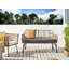 Aareona 122cm Wide Wicker Patio Sofa with Cushions