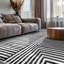 Tapis crème noir Modern Maze-1283673583