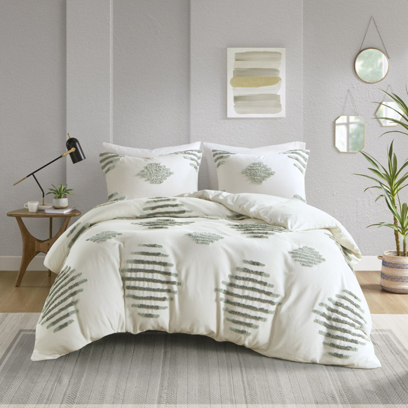Ensembles de literie moderne très grand / très grand, mélange de coton chenille, conception capitonnée, idéal pour le confort de la maison