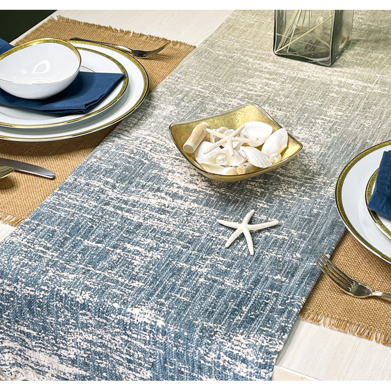 Sunset Table Runner, Blue/Gray/Beige