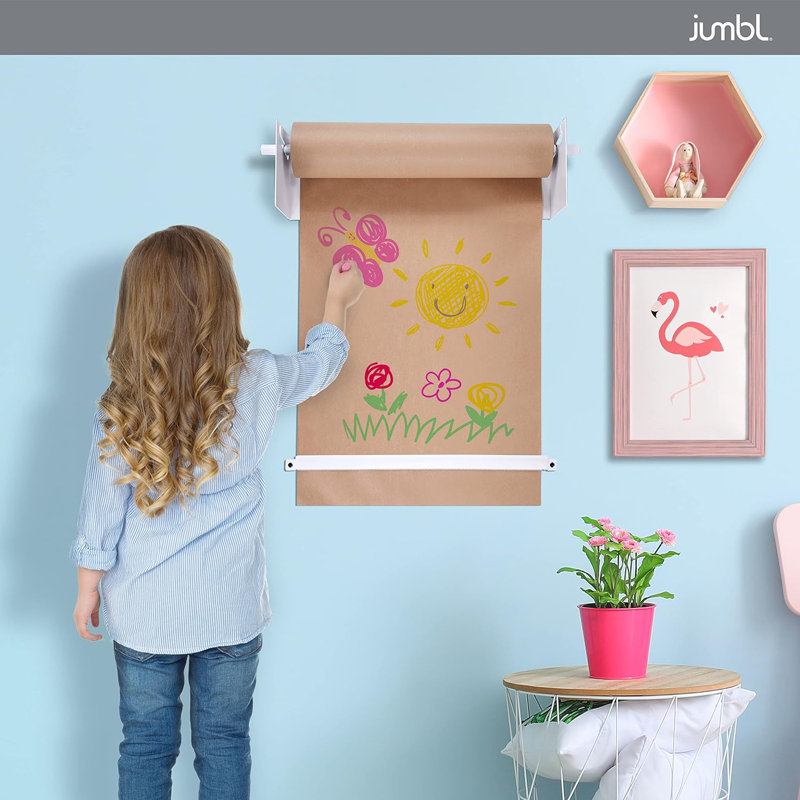 Porte-serviettes mural en acier inoxydable, Blanc, H 4,9 po x l 19,3 po