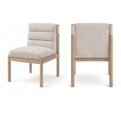 Eloura Linen Textured Fabric Upholstered Dining Chair