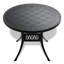 Table de patio en aluminium coulé avec cadre noir, 39,15 po, résistance aux intempéries, sièges confortables, plateau rond, cadre de salle à manger 39,15 po peu encombrant, résistant aux intempéries, empilable