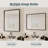 Rectangular Straight-Angled Aluminum Framed Wall-Mounted Bathroom Mirror In Matte Black-461512235