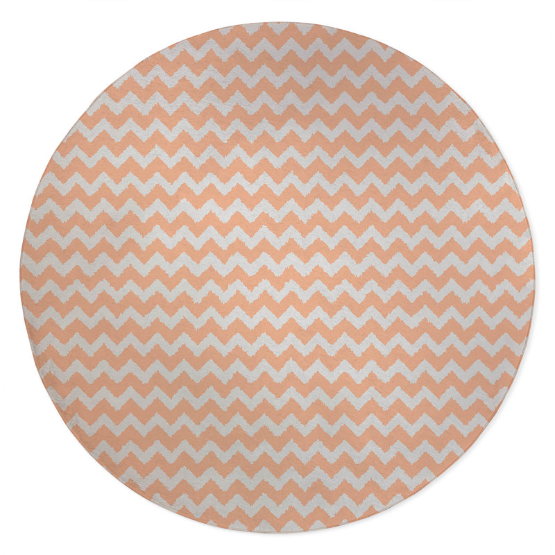 Chevy Tribal Non-Slip Outdoor Rug, Round 5'