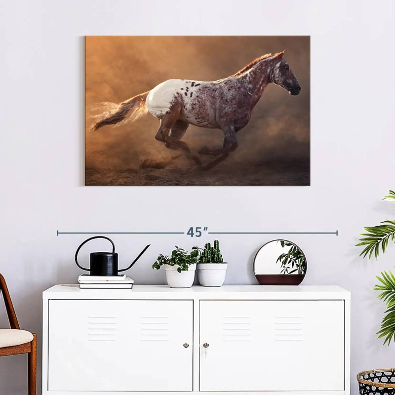Cheval Appaloosa rapide, H 24 po x l 36 po