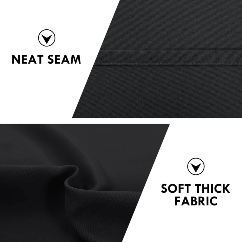 2 Panels Blackout Curtains – Thermal Insulated, Energy Saving & Noise Reducing Bedroom and Living Room Curtains, Set of 2 Rod Pocket Curtain Panels