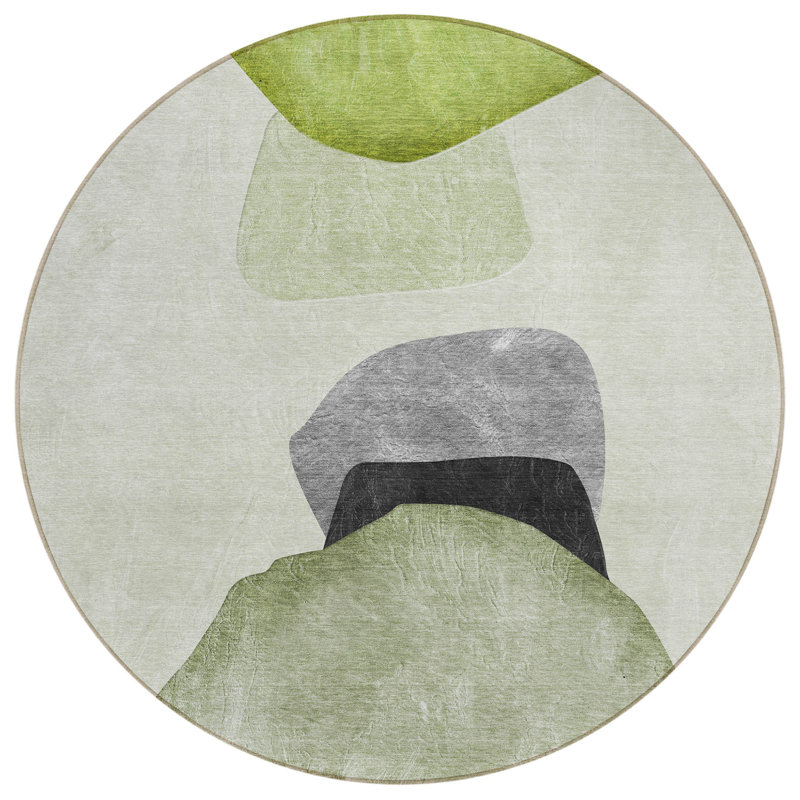 Tapis extérieur rond rond 8 pi