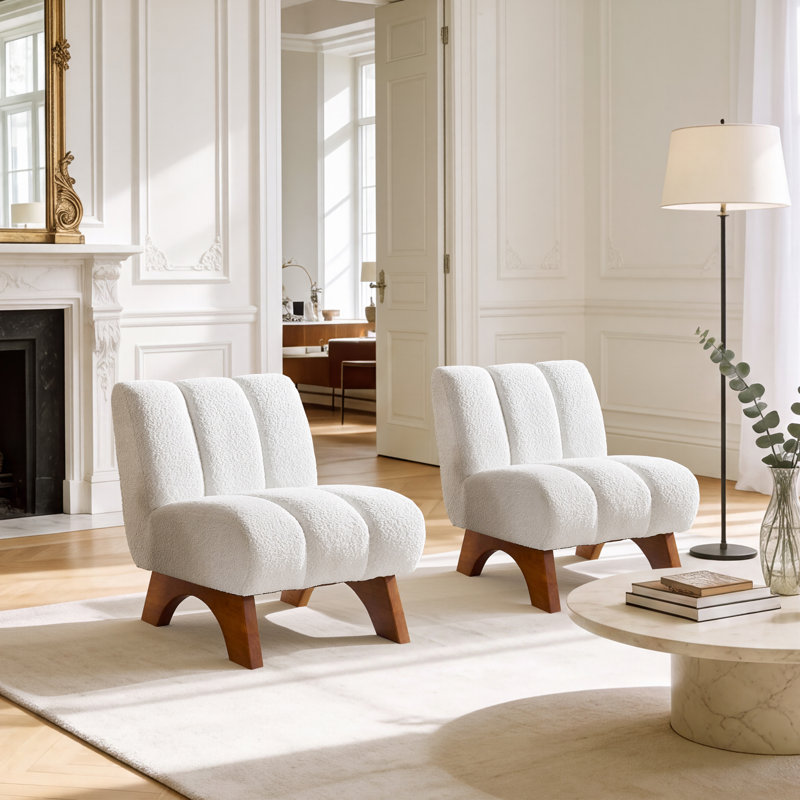 Fauteuil d'appoint 25,2 po Brinlei, Blanc cassé