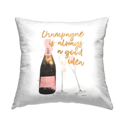 Coussin Stupell Industries Champagne Always Good Idea