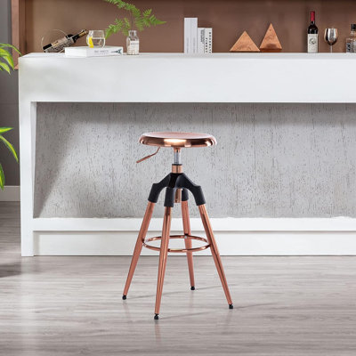 Swivel Adjustable Height Bar Stool,Counter Height Barstools With Metal Frame Counter Height Chairs With Footrest For Kitchen, Dining Room