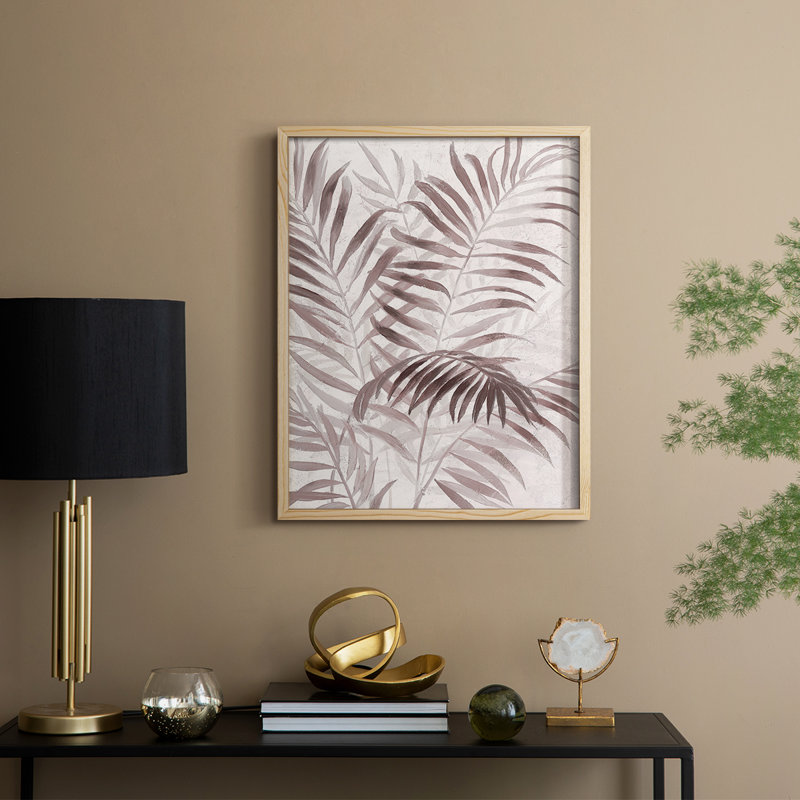 «Inverted Island Palms I», reproduction encadrée - bois massif, H 15 po x l 12 po
