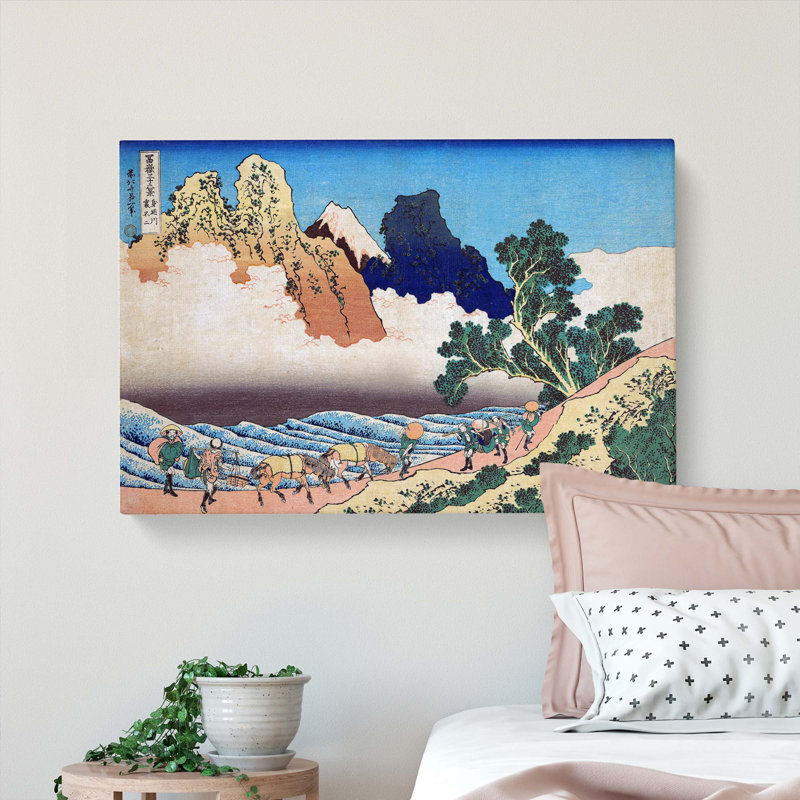Mt. Fuji from the Minobu River by Katsushika Hokusai - Wrapped Canvas, 35cm H x 50cm W x 3cm D