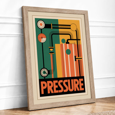 Industrial Pressure Art Deco - Framed Print