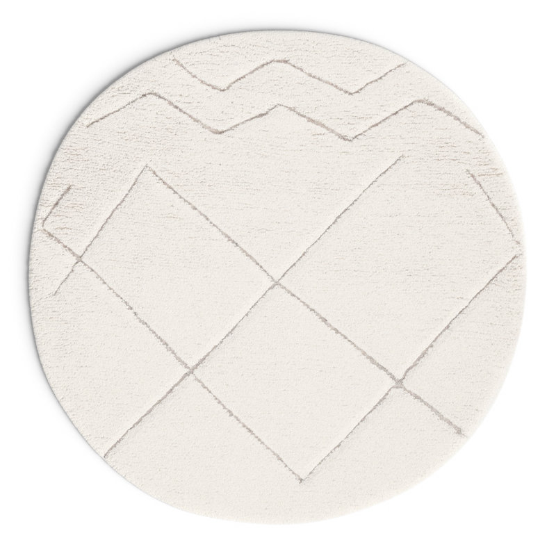 Henrie Geometric Indoor Rug, Round 6'