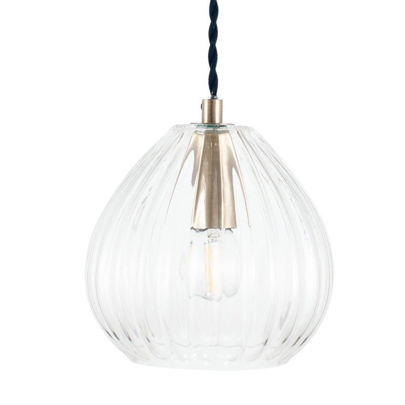 Shaver 1 - Light Clear Teardrop Pendant