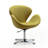Raspberry Modern Wool Blend Upholstered Metal Swivel Balloon Chair in Green-71711576