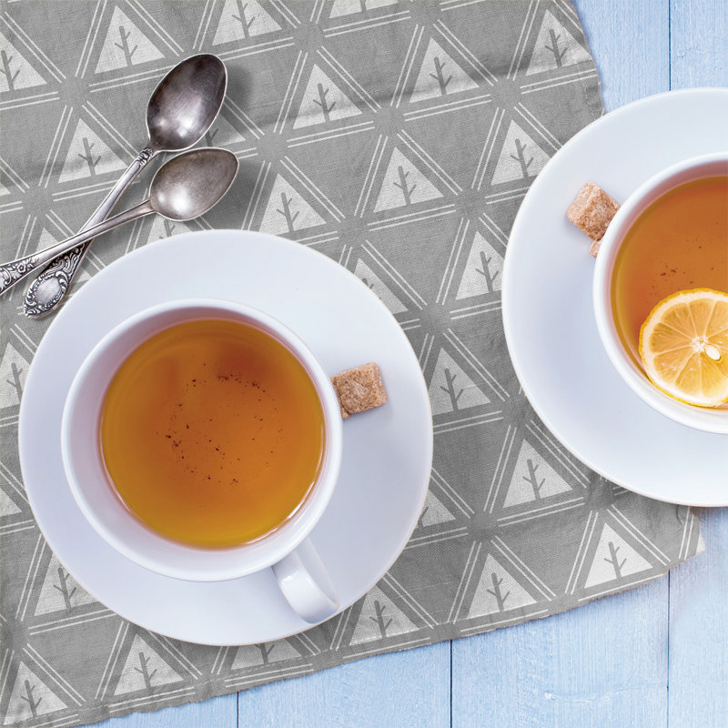 Theo Nath Tea Towel Kitchen Towel, White/Gray, Cotton Twill