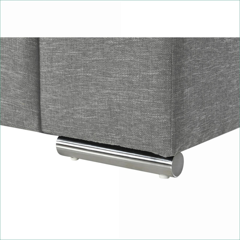 Fauteuil d'appoint rembourré en tissu de lin noir Gianna, Gris
