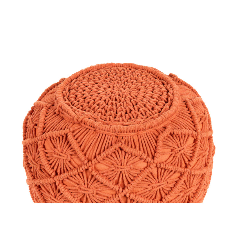 Adaire 40cm Wide Round Solid Colour Pouffe Ottoman