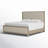 Solid Wood Panel Bed with Upholstered Headboard & Nailhead Trim-87466200