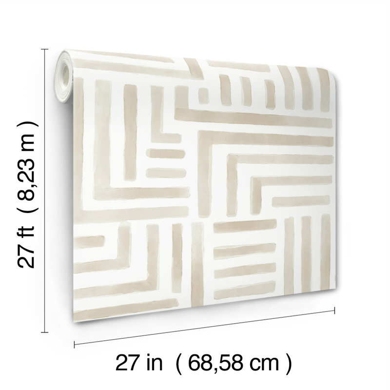Abstract Wallpaper Roll, Beige