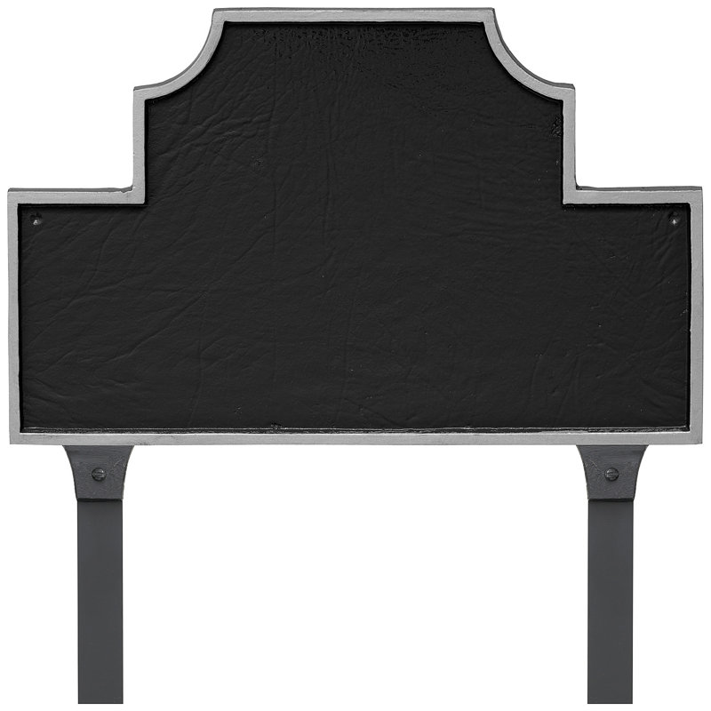 Plaque d'adresse Beckford, Noir / argent, Oui