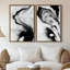 Art mural encadré sur toile, rétro muraux abstraits pour chambre à coucher-339593058-339593056