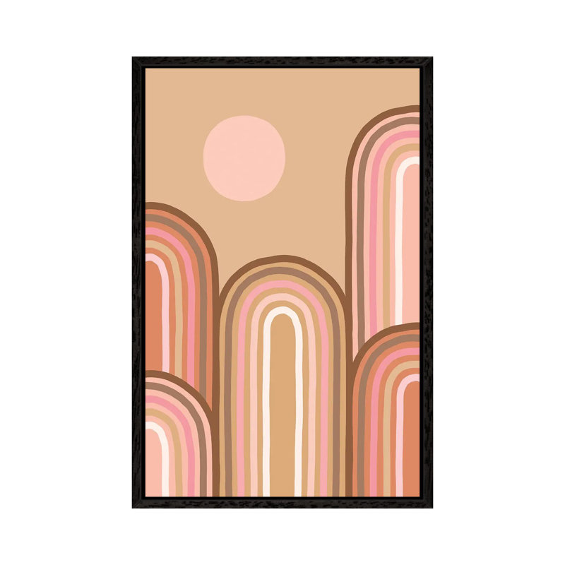 Growing Rainbows II - Print on Canvas, 66.04 cm H x 45.72 cm W, Black Framed