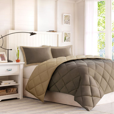 Ensemble d'édredon en duvet synthétique réversible 3M Scotchgard