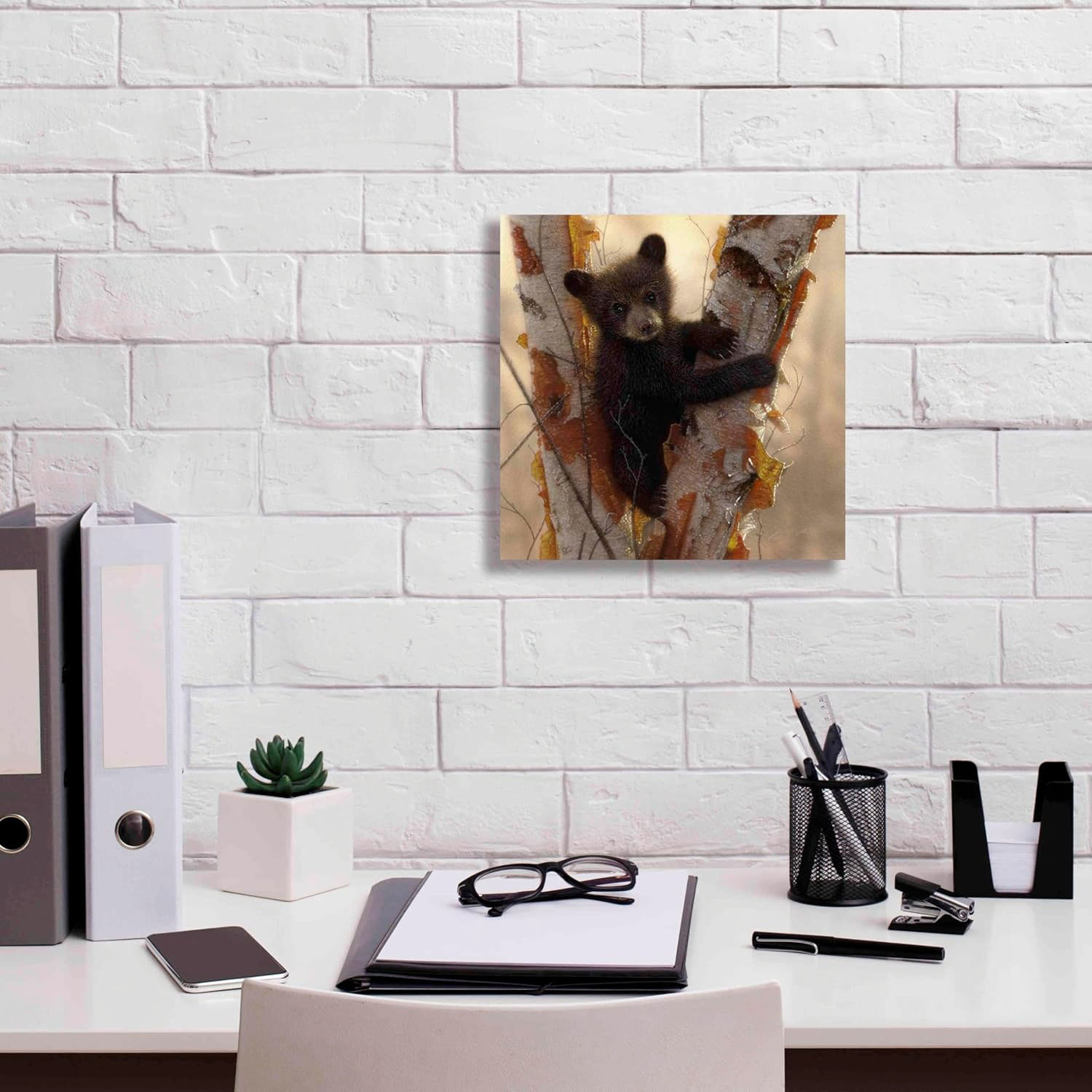 Ophelia & Co. Brown Curious Cub Canvas Print 16
